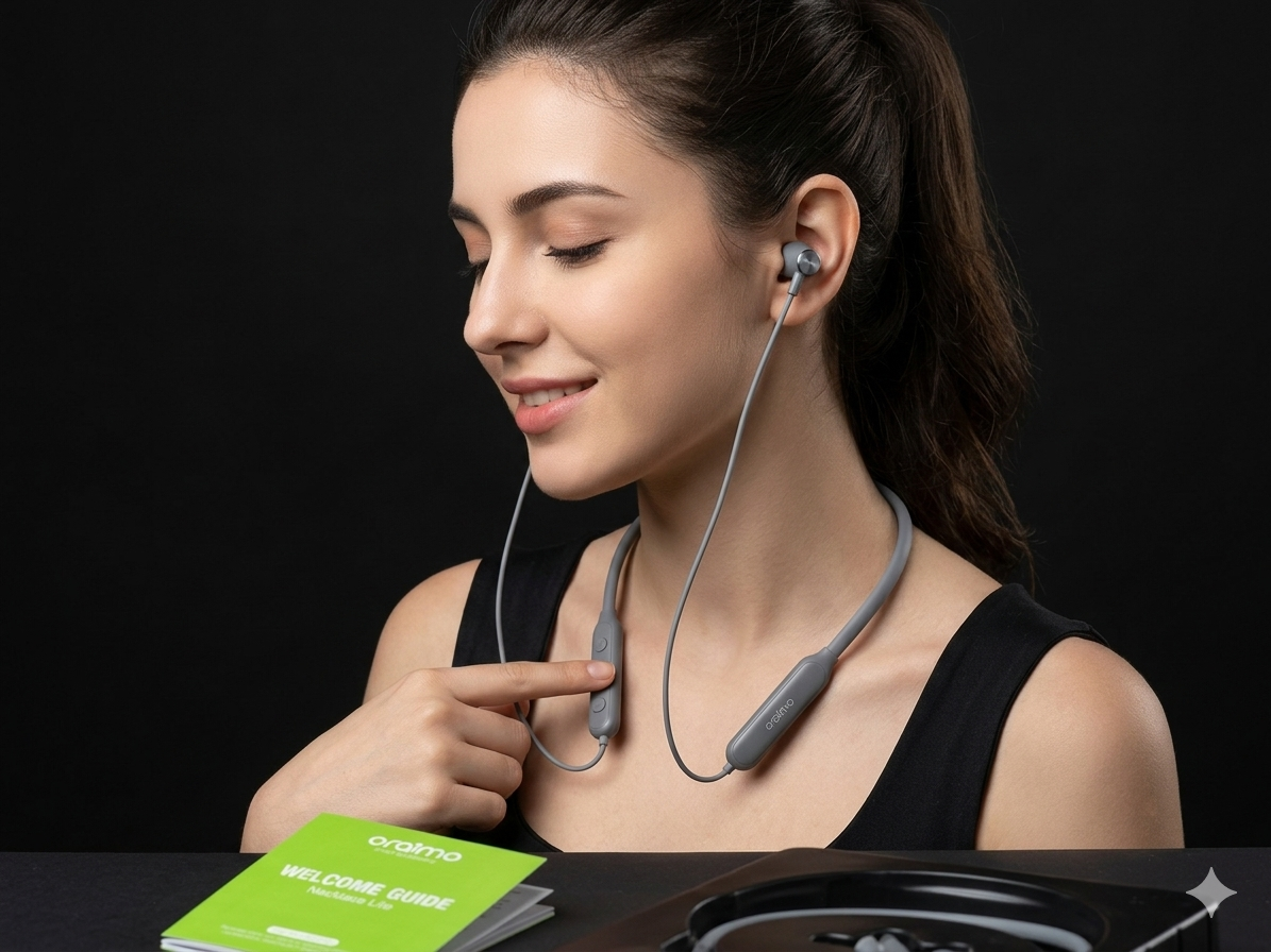 Necklace earphones